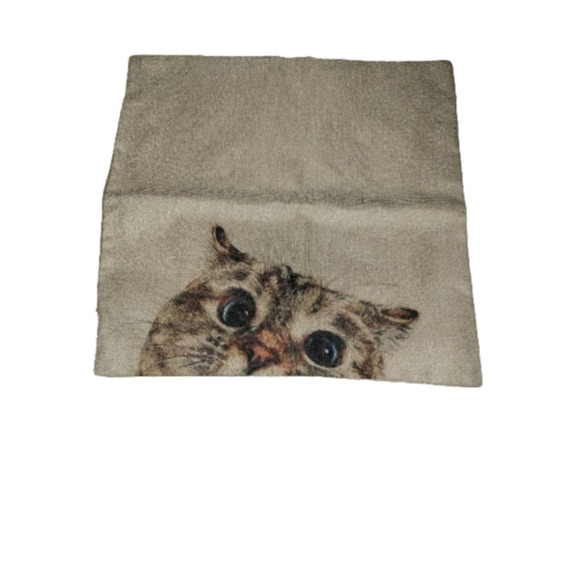 SQUARE Cat Pillow Cover by Your Smile NWOT - Picture 1 of 4
